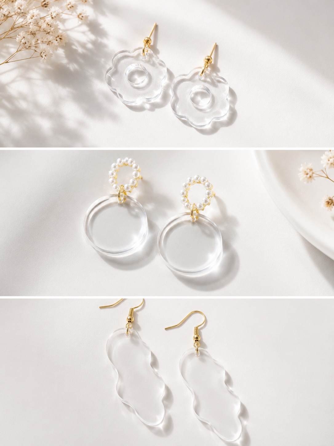 Clear Earrings